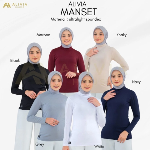 Alivia House - Alivia Manset Inner Manset Olahraga Baju Wanita Polos Spandex Mansetangan panjang Dal