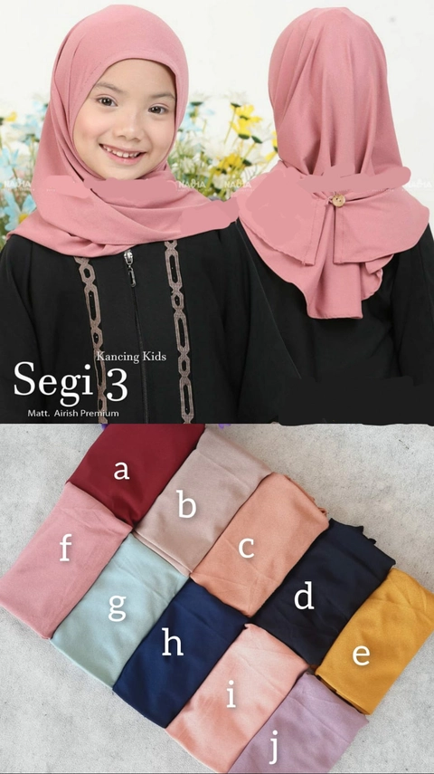 Fisky Collection - Hijab Anak Segitiga Kancing
