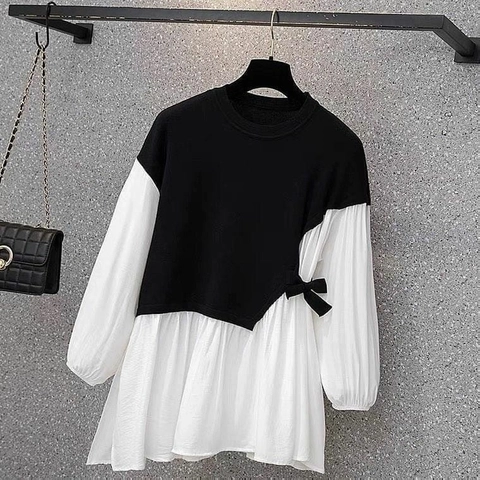Bursanekashop - Laura Blouse Atasan Top Wanita Babyterry Mix Wollycrepe Fashion Baju Polos OOTD Casual Korean Style