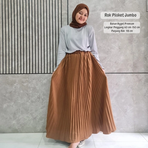 My Plus Size - Rok Payung Plisket Jumbo Wanita 1934