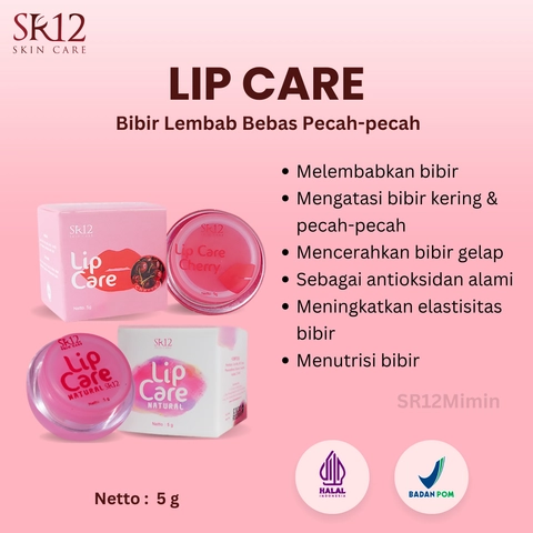 SR12 Mimin - SR12 Lip Care Melembabkan Bibir Kering Pecah-Pecah Dan Mencerahkan Bibir Gelap
