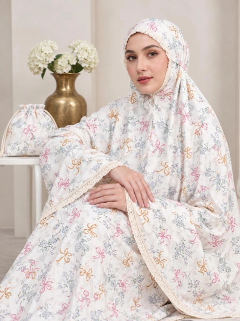 BELI 2 GRATIS 1Mukena Rajut Amora Travel 2 In 1