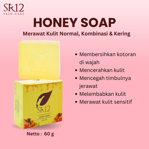 SR12 Honey Soap Merawat Kulit Kering Dan Sensitif