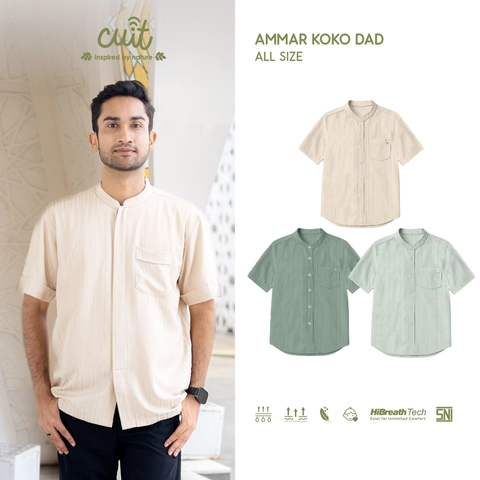 Kintakun Baby - [RAYA SERIES] Cuit Ammar Baju Koko Pria Baju Koko Dad Baju Muslim Pria