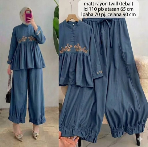 Khisna collection - One set elora Embroidery kekinian perempuan