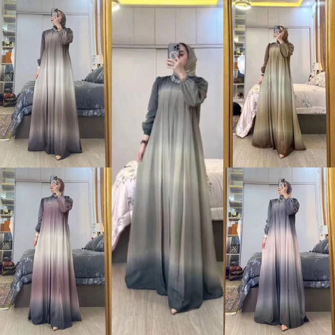 Batik Alfin - Gamis wanita cantik set hijab gamis viona model kekinian terbaru