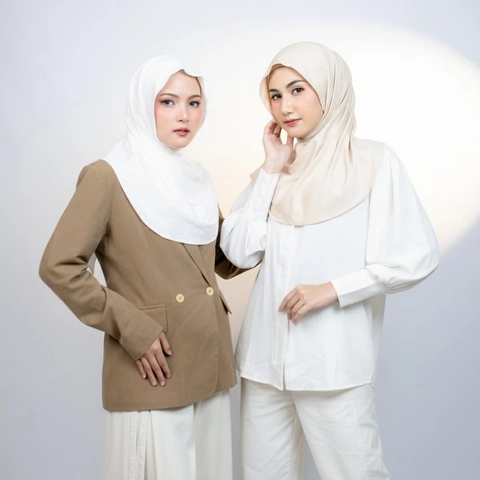Sakura Baru X Willofi - Hijab Instan Elodie Bahan Rayon Premium Meleyot Kerudung Wanita Muslim Terb