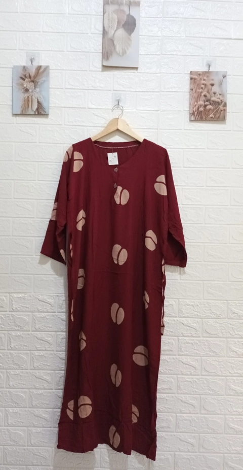Fisky Collection - Long Dress Motif Kopi