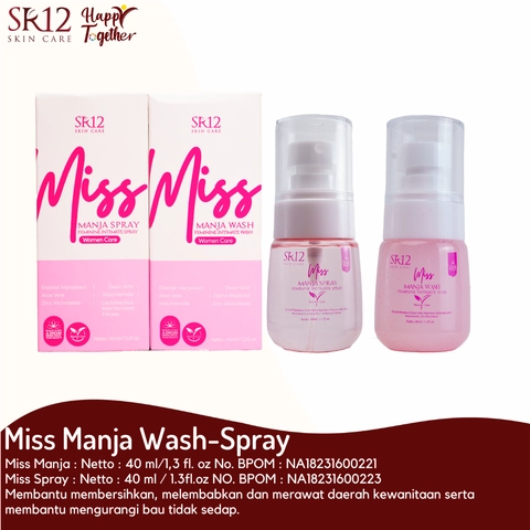 SR12 Miss Manja Wash Dan Spray Mengatasi Bau Tak Sedap Keputihan Dan Gatal-Gatal