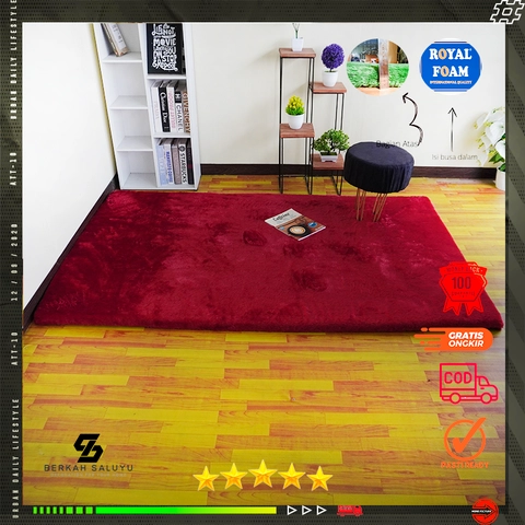 Berkah Saluyu - Karpet bulu rasfur ukuran 180X80X5CM ISI BUSA ROYAL FOAM