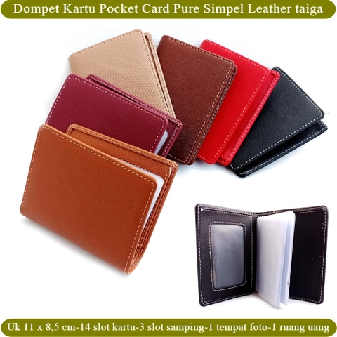 Lanc Fashion - Dompet Kartu Mini Kulit Pure Simpel Taiga Fold