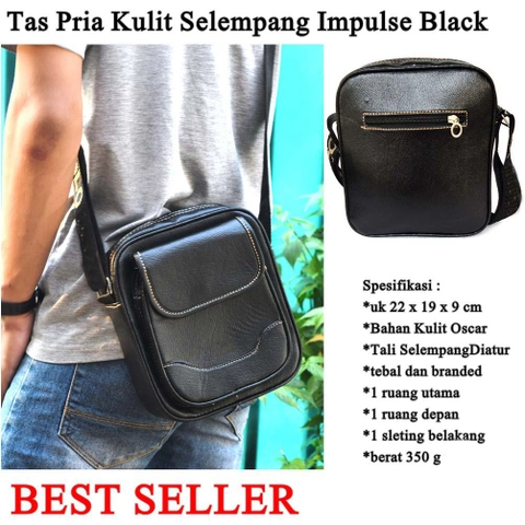 Lanc Fashion - Tas selempang Simpel Kulit Oscar Pria Impulse