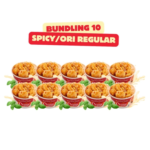 Makanan RIngan Paket Bundling 10 cuanki chicken Spicy cup