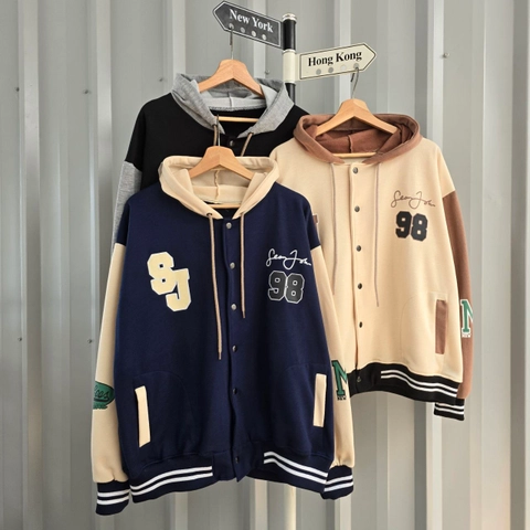 Mirani - SJ 98 Basebal Hoodie - Jaket Hoodie Pria Kece Keren Murah Kekinian