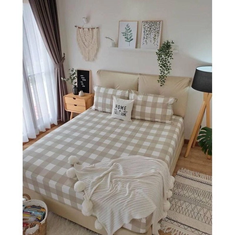 Galeripuko - Emily Khaki - Sprei Katun Ukuran 180 Kasur King