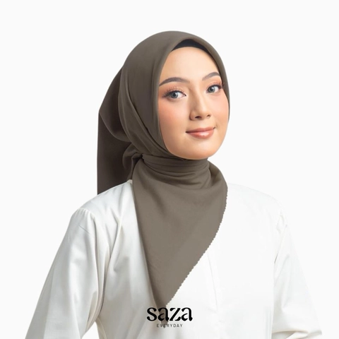 SAZA Everyday - Jilbab Segiempat Aira Voal SQ Dark Grey