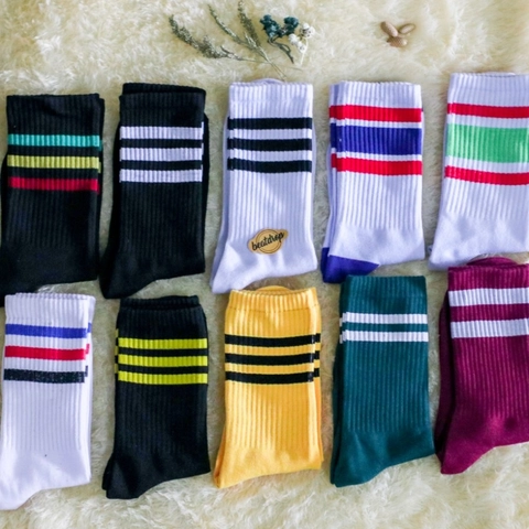 Beatdrop - Kaos Kaki Pria Wanita Dewasa Strip Series Panjang Sebetis Bahan Tebal
