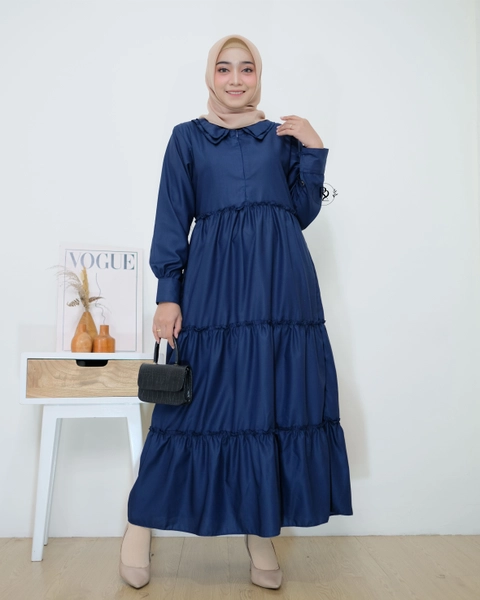 Erdua - Havana Midi Dress by Erdua G006 Gamis Midi Wanita Katun Toyobo Polos