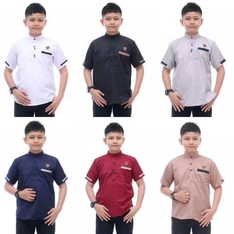 qayd - BELI 1 GRATIS 1 Baju Koko Kurta Anak Sd SMP Usia 6 - 15 Tahun S - XL Bahan Katun