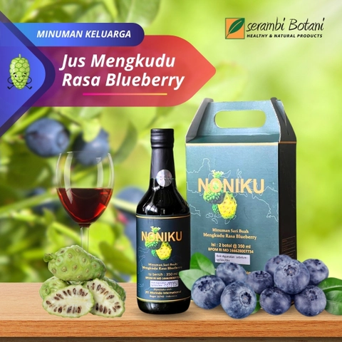 SERAMBI BOTANI - Sari Jus Buah Mengkudu Noni Jus Rasa Bluberry - Noniku