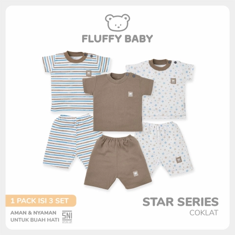 FLUFFY - FLUFFY Stelan Oblong Pendek Pendek STAR (Isi 3Psng) SOD3S/SOD3X SRC SML123