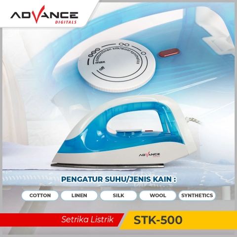 Advance Digitals Indonesia - Setrika Anti Lengket STK-500 Pakaian Rapi dan Licin Kabel Listrik