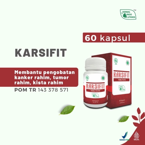 Herbal Indo Utama - KARSIFIT Kapsul Obat Kanker Temu Putih 60 Kapsul