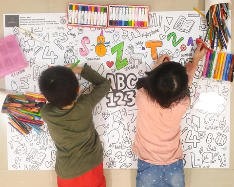 YUKITADRAW - YUKITADRAW - JUMBO Coloring Poster Mewarnai Mainan Edukasi Kreativitas Anak Tema