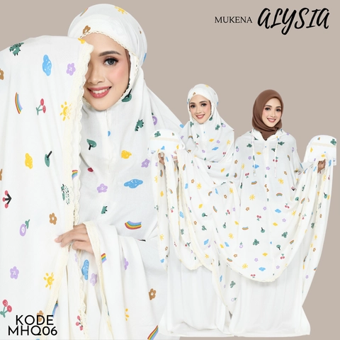 Al Kahf - Mukena Dewasa 2in1 Katun Rayon Motif Jumbo