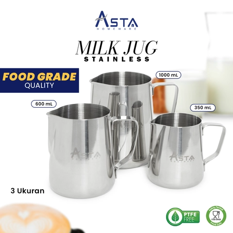 Asta Gelas Milk Jug Stainless Steel Barista Latte Art Tebal Professional Series