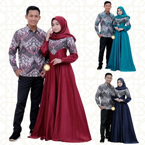 Batik Couple Gamis Tarantula - Bisa Beli Pisah