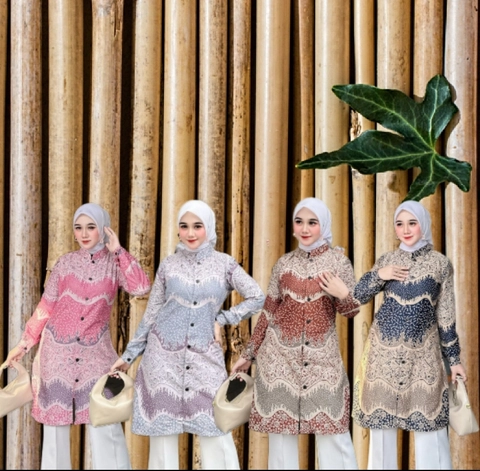 Kois Batik - Atasan batik tunik terbaru bagus banget motif piramid