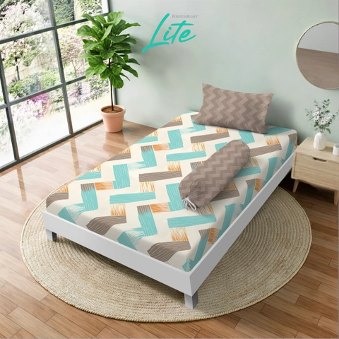 Kintakun - Kintakun LITE Sprei Set 120 x 200 Fitted T30 cm Minimalis Flower Aesthetic Microfiber