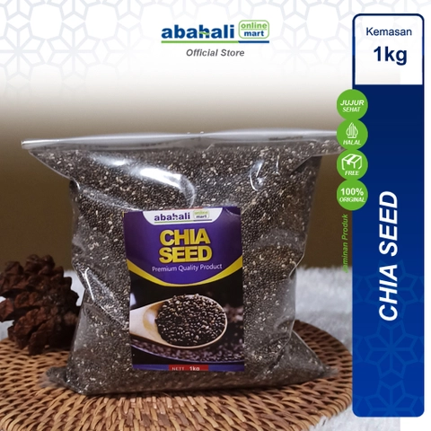 Abahali Mart - Chia Seeds 1kg Kaya Serat & Omega 3 untuk Jantung Sehat