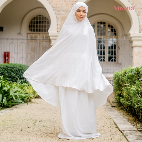 Mukena Dewasa CEY Crinkle - Syaila Broken White