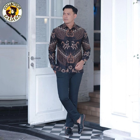 COLLECTION SARJANA - KEMEJA PRIA LENGAN PANJANG M L XL