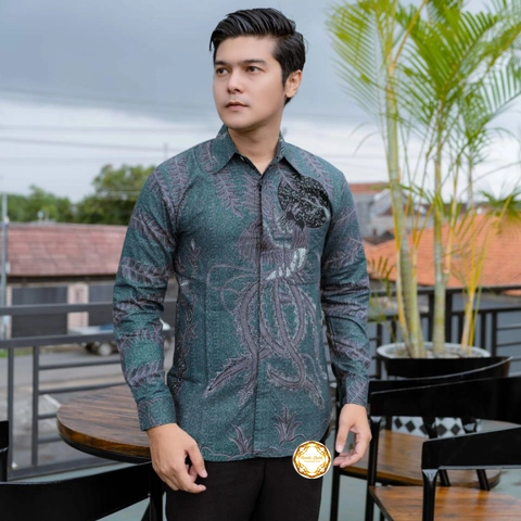 Rambe Batik Indonesia - Kemeja Batik New Slimfit Tebal Halus dan Tidak Luntur A4