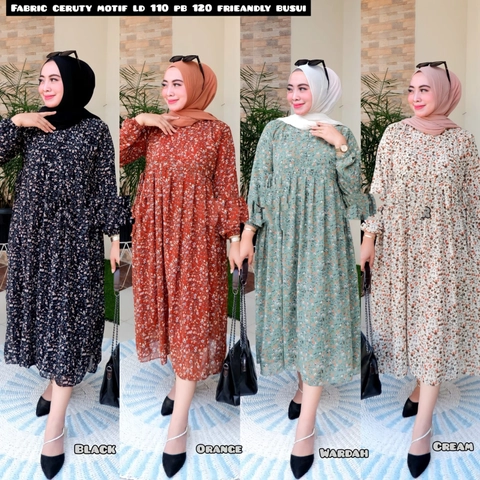 Celin Fashion [TA] - Midi dres Adira motif