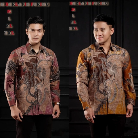 Ks muslim fashion - Kemeja Batik Pria Berlapis Furing Nyaman Dipakai Motif keraton