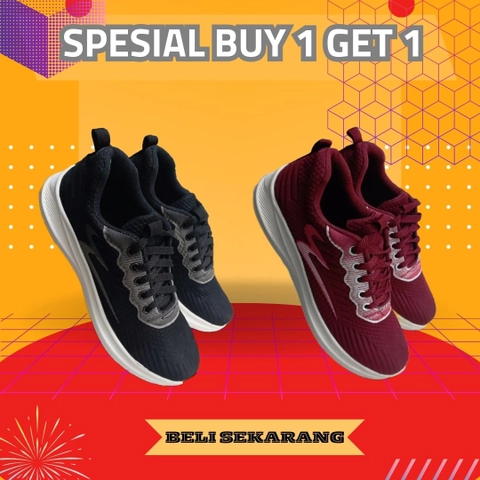 LUXIA - Buy 1 Get 1 Sepatu Kets Sneakers Sport Pria Korean Shoes New SP-03