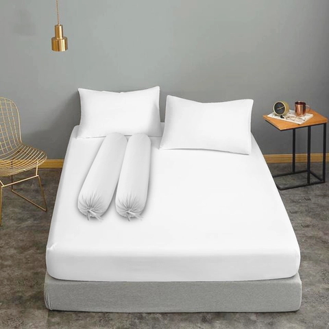 Rosanna - Fitted Sheet Sprei Fitted Sprei Putih Dengan Karet Cotton 300 TC Hotel Collection