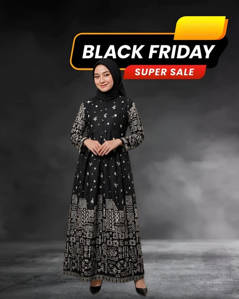 Kois Batik - Gamis batik wanita modern terbaru motif amandaa