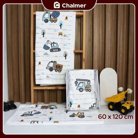 Chalmer - Handuk Bayi Chalmer Ukuran 60 x 120 cm Handuk Bayi Lembut Print Anak Karakter C