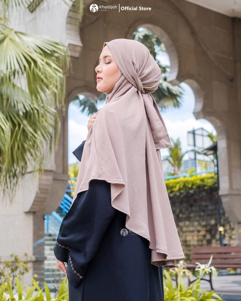 KhadijahLabel - Jilbab Kerudung Khimar French Niqob Cadar 3 in 1 Bergo Ameena