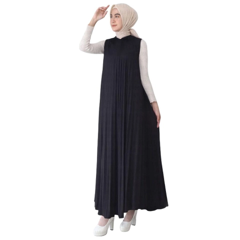MEQA DAILY - MEGA DAILY - Inner Dress Plisket Lengan Buntung Gless Mayung