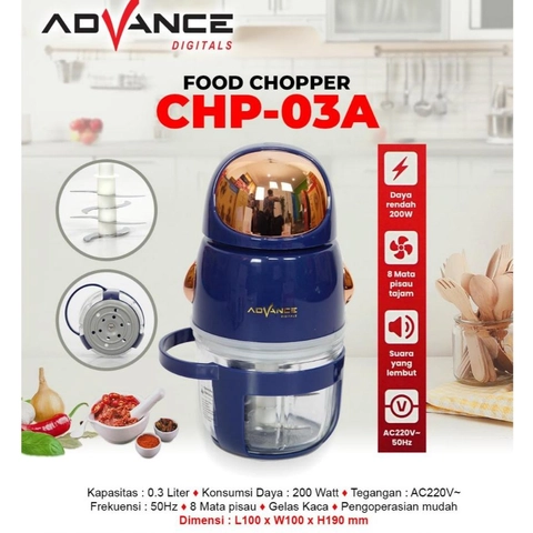 Advance Digitals Indonesia - Food Chopper Mini Advance CHP-03A Kapasitas 300ml Bentuk Kapsul