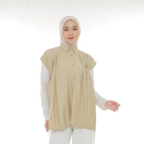 Sseolshop - SELA top Kemeja Wanita Rayon Twill Terbaru Korean Blouse JUMBO