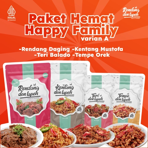 Rendang Den Lapeh - PAKET HEMAT LAUK SIAP SAJI HAPPY FAMILY RENDANG PADANG&LAUK KERING