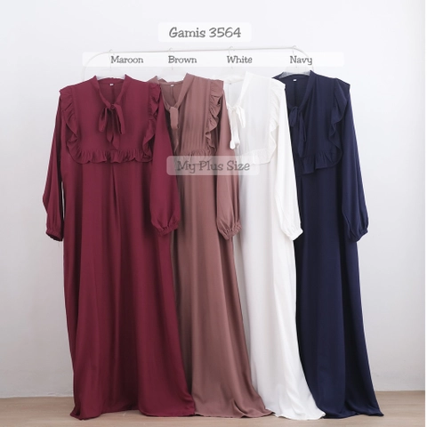 My Plus Size - Gamis Rayon Wanita Jumbo 3564/Ld 130 cm & 142 cm