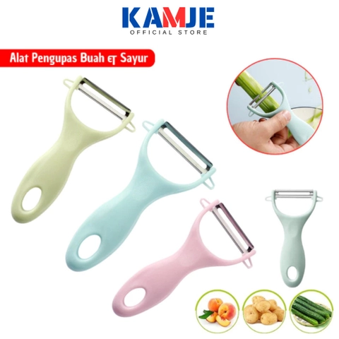 KAMJE Pisau Kupas Buah Sayuran Peeler Pengupas Parutan Serbaguna Multifungsi KMJ142